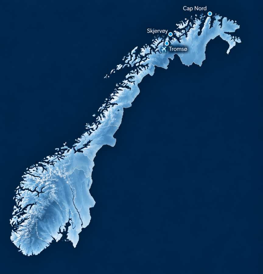 Carte de la destination Norvège