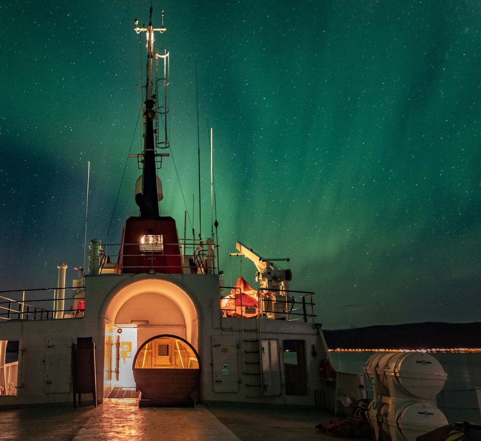 Northern lights over Polarfront