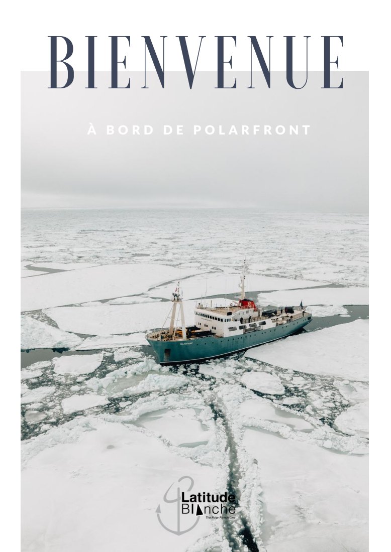 Cover of the Polarfront welcome booklet