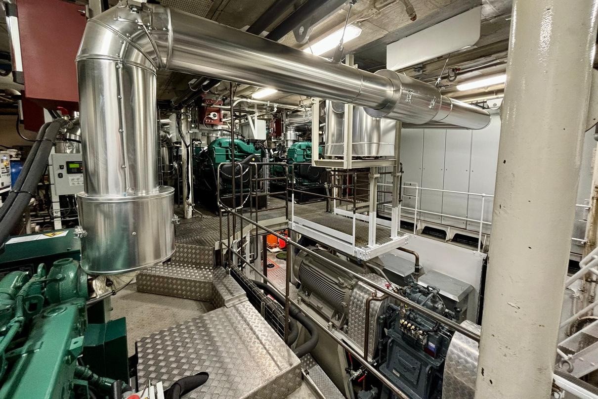 Polarfront’s engine room after the 2024 repowering